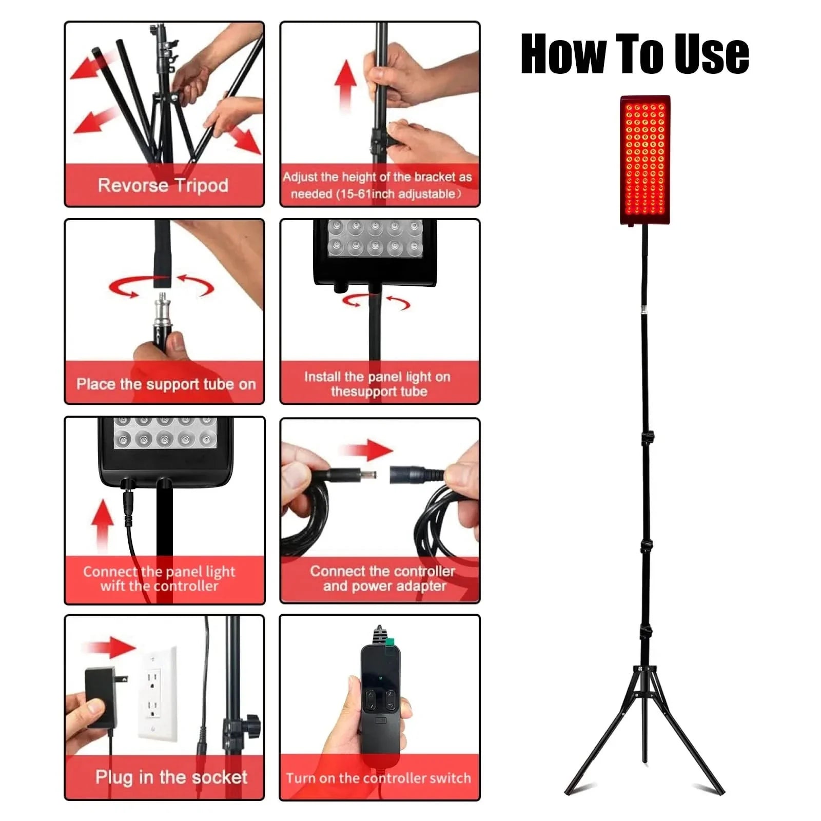 Red Light Therapy Panel Lamp