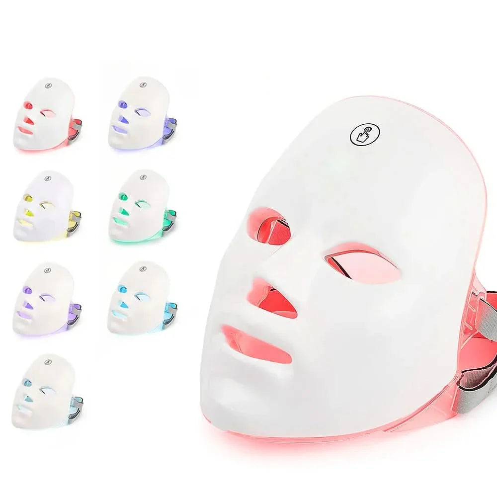7 Colors Led Face Mask With Neck